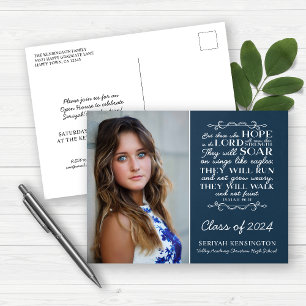 Carte Postale Graduation chrétienne Bible Verse Isaïe 40 Photo