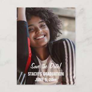 Carte Postale Graduation de script Enregistrer la photo de date