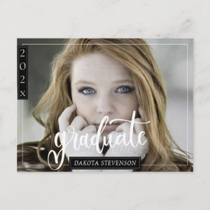 Carte Postale Graduation minimale en noir et blanc