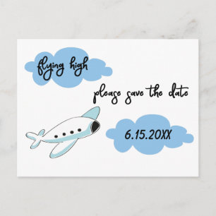 Carte Postale Graduation Moderne Volant High Plane Cloud