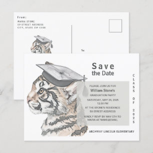Carte Postale Graduation Party Enregistrer la date Invitation Ca