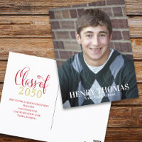 Graduation Photo minimaliste moderne Script rouge