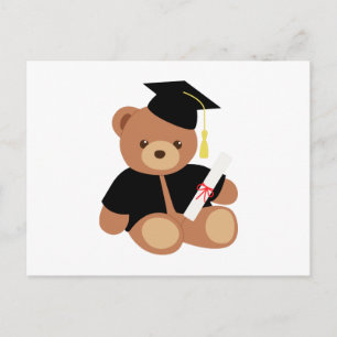 Carte Postale Graduation Teddy Bear