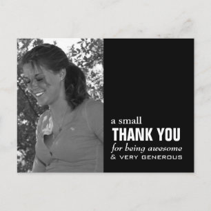 Carte Postale Graduation Thank You Card - Photo Funny!