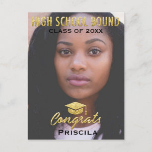 Carte Postale Gradué Photo Classe De L'Année Nom Parties scintil