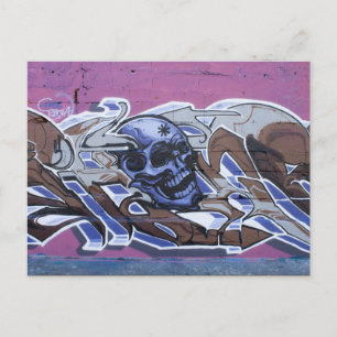 Carte Postale Graffiti à tête bleue