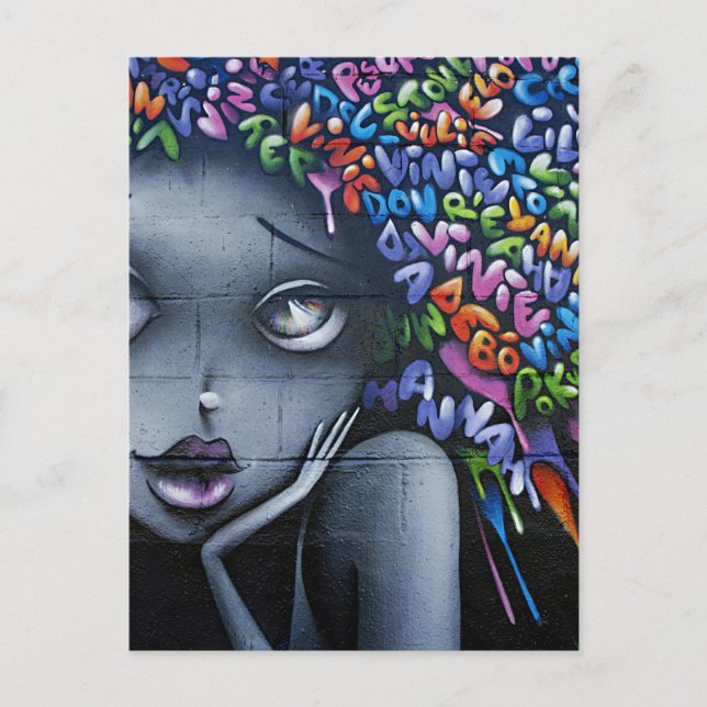 Carte Postale Graffiti aux fées (Devant)