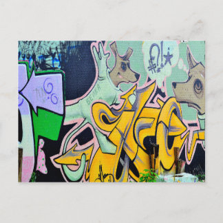 Carte Postale Graffiti Belka et Strelka