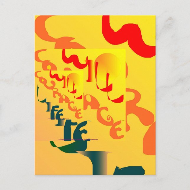 Carte postale Graffiti Courage (Devant)