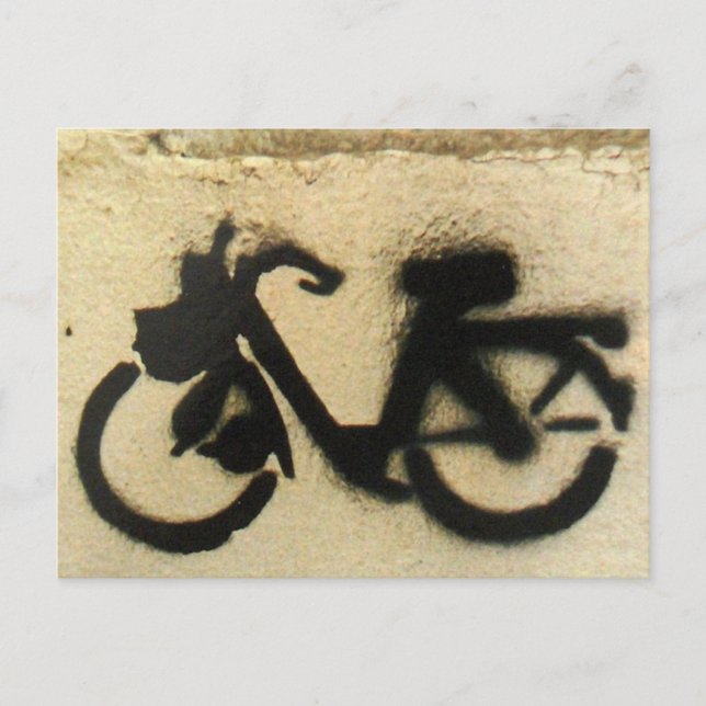 Carte Postale graffiti cyclomoteur (Devant)