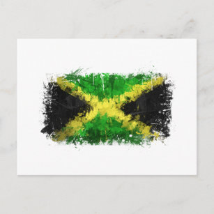 Carte Postale Graffiti du drapeau jamaïcain