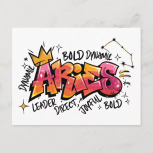 Carte Postale Graffiti du zodiaque Bélier