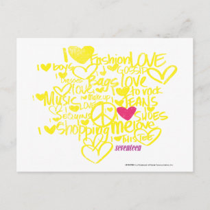 Carte Postale Graffiti Magenta/Jaune