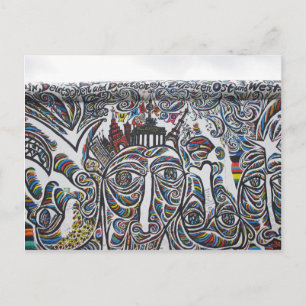 Carte Postale Graffiti mur de Berlin Est