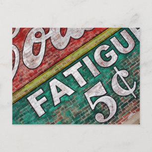 Carte Postale Graffiti mur en brique de l'ancien bâtiment - cart