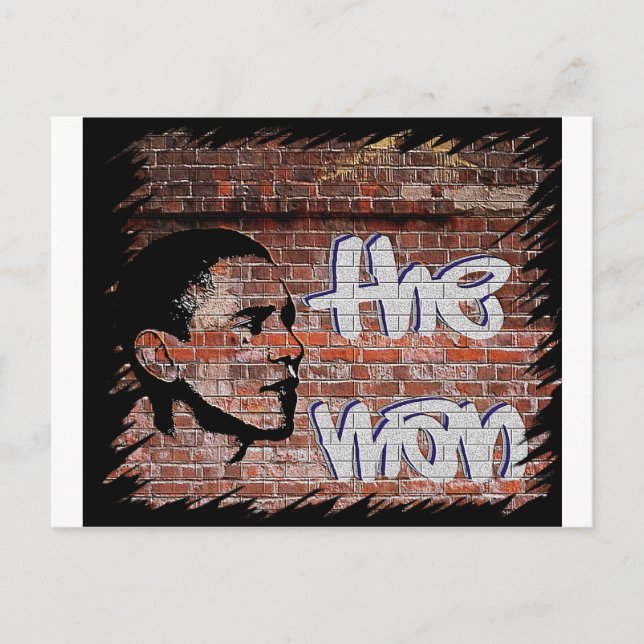 Carte Postale Graffiti Obama (Devant)