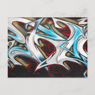 Carte Postale Graffiti Rose urbain