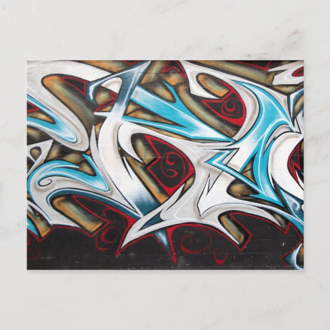 Carte Postale Graffiti Rose urbain (Devant)