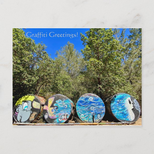 Carte Postale Graffiti Salutations ! (Devant)