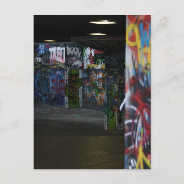 Carte Postale Graffiti skatepark à Londres (Devant)
