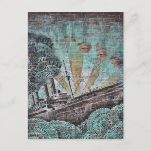 Carte Postale Graffiti vintage Blue Maritime
