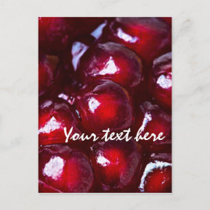 Carte Postale Graines de grenade rouge