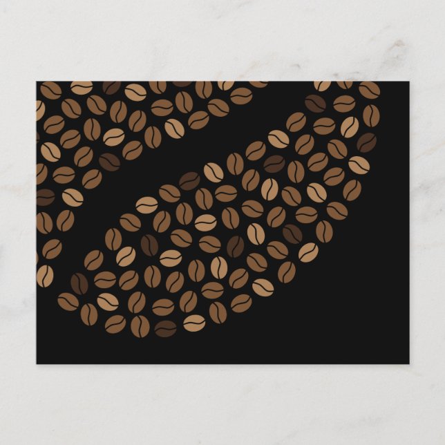 Carte Postale grains de café (Devant)