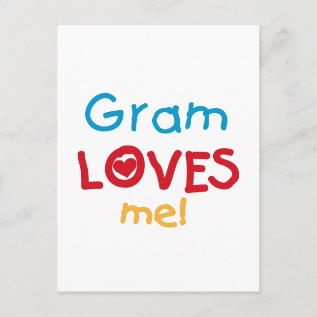 Carte Postale Gram Loves Me T-shirts et cadeaux (Devant)
