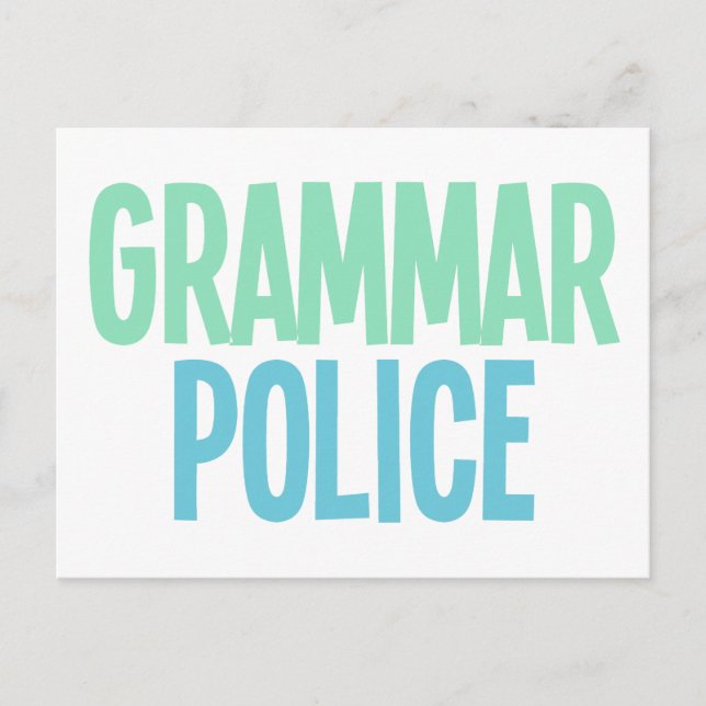 Carte Postale Grammaire (Devant)