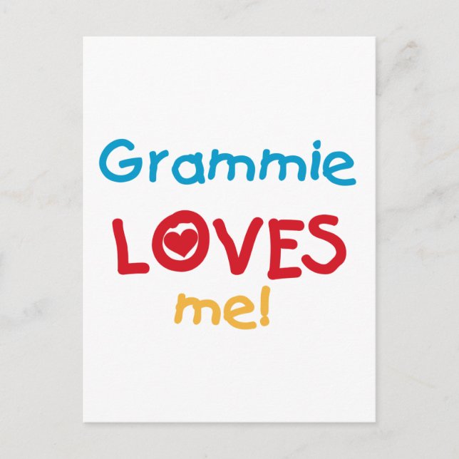 Carte Postale Grammie m'aime T-shirts et cadeaux (Devant)