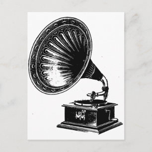 Carte Postale Gramophone vintage