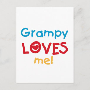Carte Postale Grampy aime mes t-shirts et cadeaux