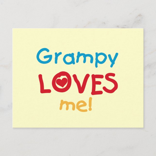 Carte Postale Grampy m'aime T-shirts et cadeaux (Devant)