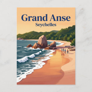 Carte Postale Grand Anse, La Digue Seychelles