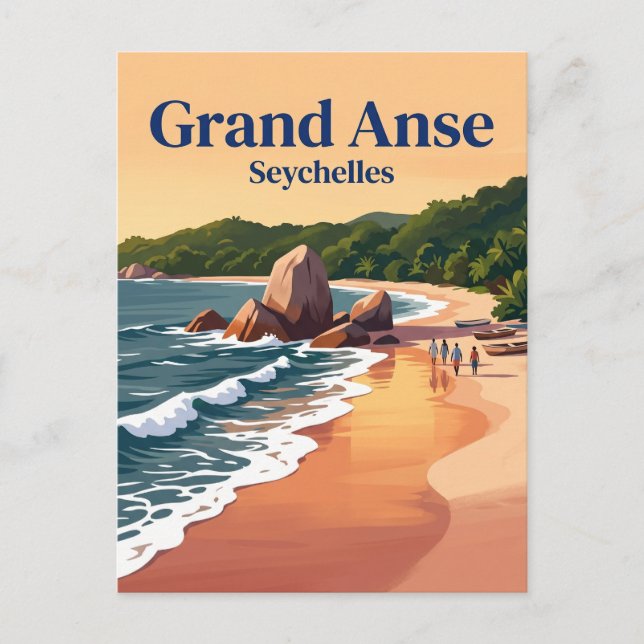 Carte Postale Grand Anse, La Digue Seychelles (Devant)