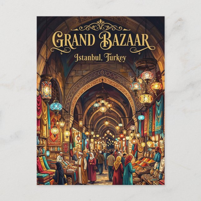 Carte Postale Grand Bazar Turquie (Devant)