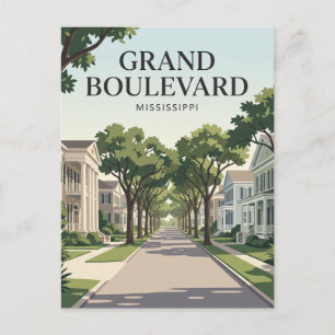 Carte Postale Grand Boulevard Mississippi
