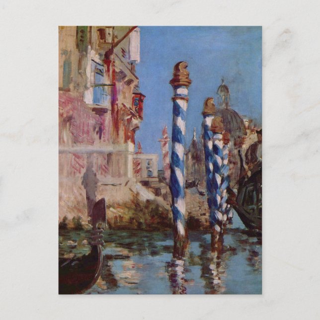 Carte Postale Grand Canal à Venise - Edouard Manet (Devant)