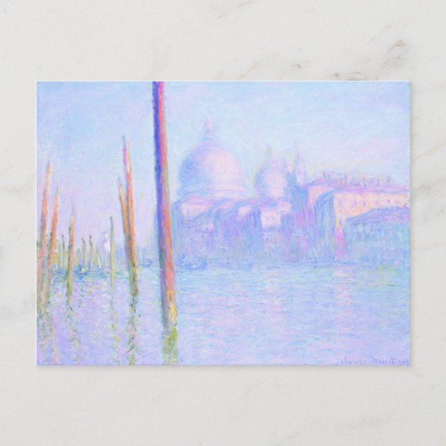 Carte Postale Grand Canal à Venise (par Claude Monet) (Devant)