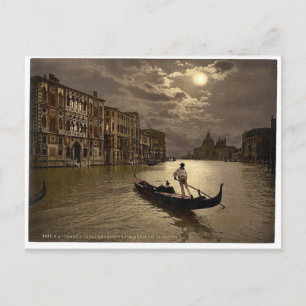 Carte Postale Grand Canal au clair de lune, Venise, Italie Ph vi