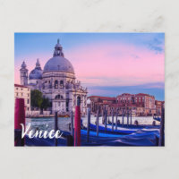 Grand Canal avec gondoles et église à Venise