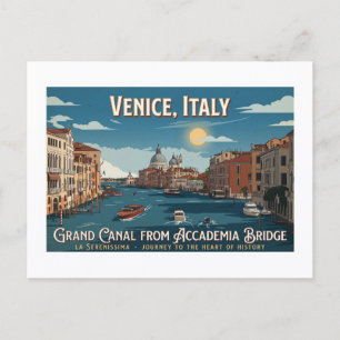 Carte Postale Grand Canal depuis le pont de l'Accademia, Venise