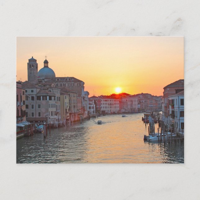 Carte Postale Grand canal Venice - soleil (Devant)