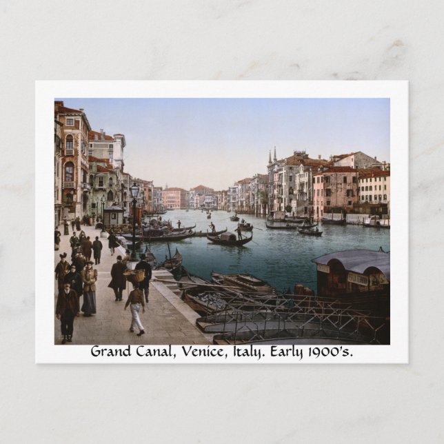 Carte Postale Grand Canal Venise Italie c1900 (Devant)