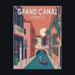 Carte Postale Grand Canal Venise Travel Art Vintage<br><div class="desc">Grand Canal Venise vectoriel design. Le Grand Canal est un canal à Venise,  Italie. Il forme l'un des principaux couloirs de circulation nautique de la ville.</div>