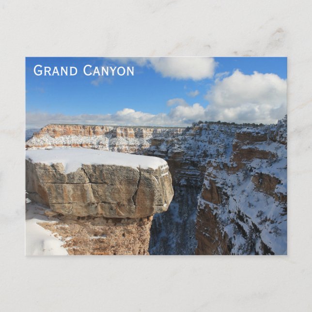 Carte Postale Grand Canyon Arizona Photo de voyage hivernal (Devant)