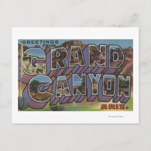 Carte Postale Grand Canyon, Arizona - Scènes de grandes lettres