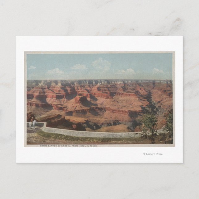 Carte Postale Grand Canyon, Arizona - Vue sur Canyon de l'hôtel (Devant)