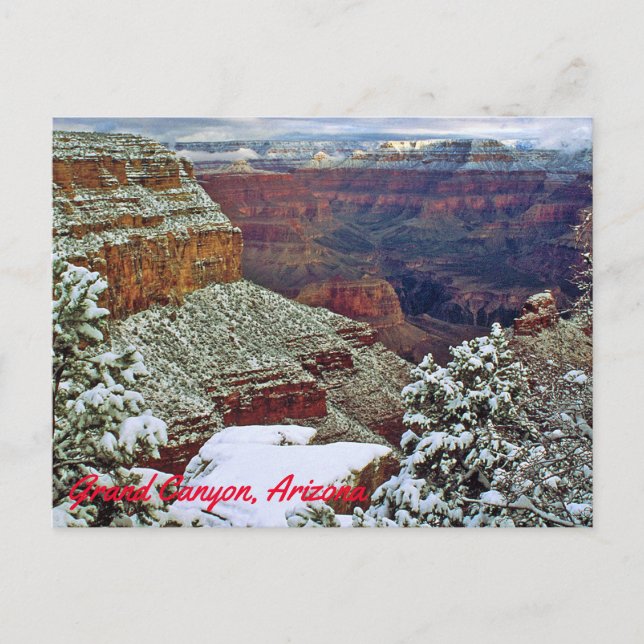 Carte Postale Grand Canyon en hiver (Devant)