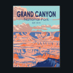 Carte Postale Grand Canyon National Park Arizona Vintage<br><div class="desc">Grande Canyon dessin vectoriel. Le parc abrite une grande partie de l'immense Grand Canyon,  avec ses bandes de roches rouges superposées qui révèlent des millions d'années d'histoire géologique.</div>